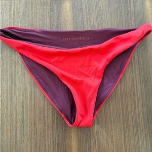 Left On Friday Red Bikini Bottoms